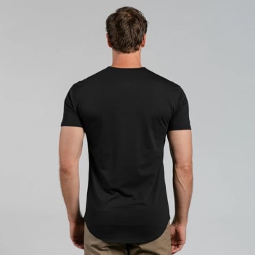Stylish BYLT Drop-Cut Men's T-Shirt in Black
