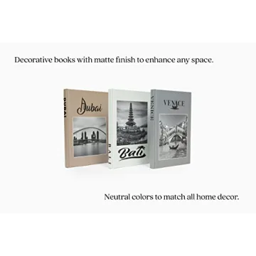 Stylish Set of 3 Decorative Books for Home Decor