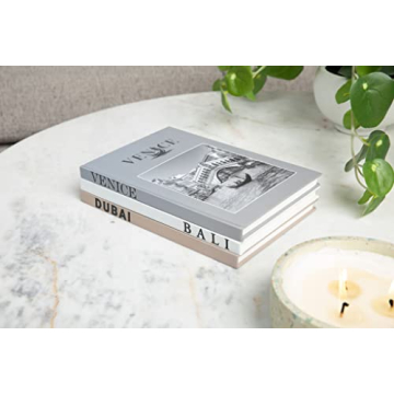 Stylish Set of 3 Decorative Books for Home Decor