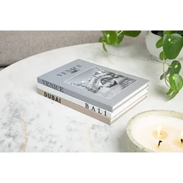 Stylish Set of 3 Decorative Books for Home Decor