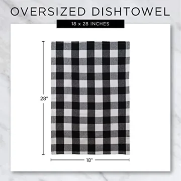 DII Kitchen Dishtowel Set - 5 Assorted Woven Towels, 18x28