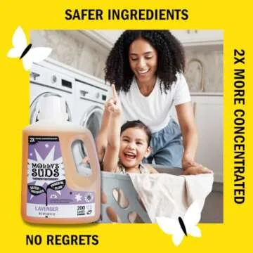 Molly's Suds Liquid Laundry Detergent | Clean Laundry Detergent Soap for Sensitive Skin | 2x Concentrated, High Efficiency (HE) (Lavender - 200 Loads)
