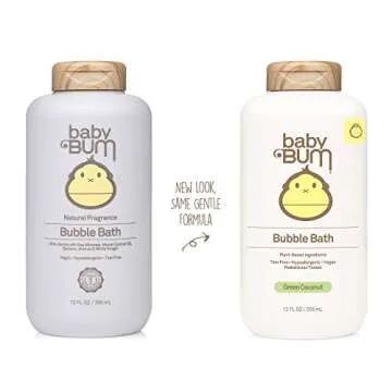 Baby Bum Bubble Bath | Tear Free Foaming Bubble Bath for Sensitive Skin with White Ginger| Natural Fragrance | Gluten Free and Vegan | 12 FL OZ