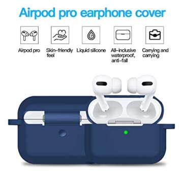 Doboli Airpods Pro Case - Protective Silicone Cover with Keychain