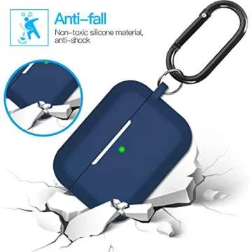 Doboli Airpods Pro Case - Protective Silicone Cover with Keychain