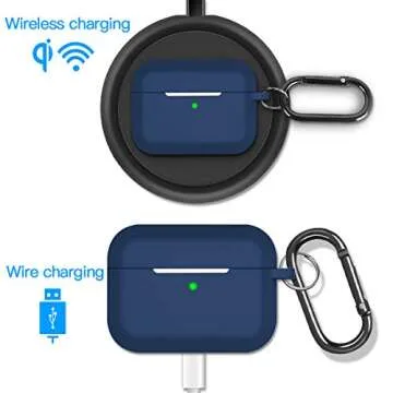 Doboli Airpods Pro Case - Protective Silicone Cover with Keychain