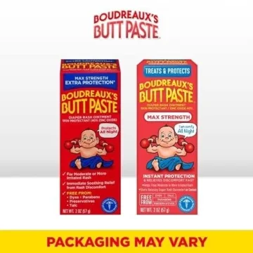 Boudreaux's Butt Paste Maximum Strength Diaper Rash Cream 2 oz Pack