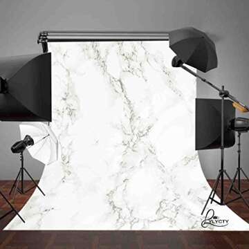 LYLYCTY 5×7 ft Marble Texture Pattern Studio Photography Backdrop Props BG941