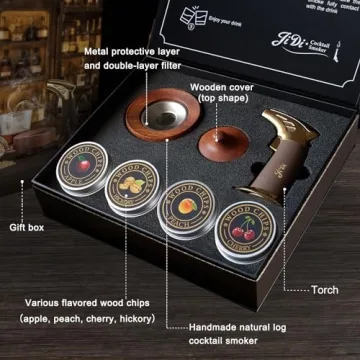 Cocktail Smoker Kit - Whiskey & Bourbon Smoker Kit with Torch