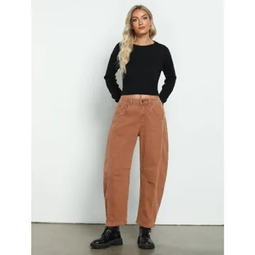 Trendy GRAPENT Barrel Jeans for Women - Comfort & Style