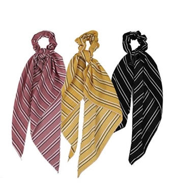 Stylish Scarf Scrunchies for Thick Hair - 6 Pack