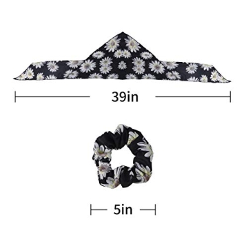 Stylish Scarf Scrunchies for Thick Hair - 6 Pack
