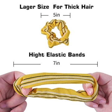 Stylish Scarf Scrunchies for Thick Hair - 6 Pack