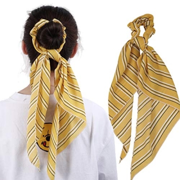 Stylish Scarf Scrunchies for Thick Hair - 6 Pack