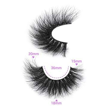 wiwoseo Mink Lashes Fluffy Strip Eyelashes Cat Eyes Lashes 8D Fairy Thick Volume Faux Mink Lashes Looks Like Extension 18MM Natural Wispy Fluffy Lashes 7 Pairs False Eyelashes
