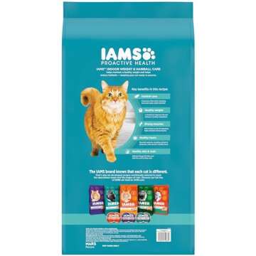 IAMS PROACTIVE HEALTH Adult Indoor Weight Control & Hairball Care Dry Cat Food with Chicken & Turkey...