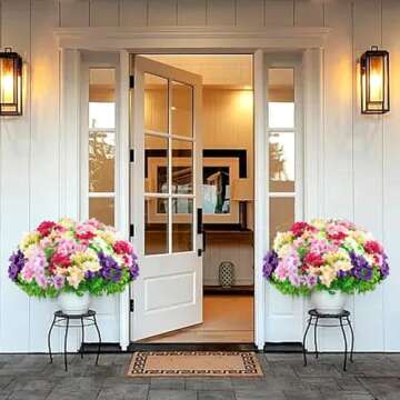 Elecxlink UV Resistant Artificial Bougainvillea Plants