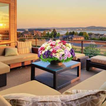 Elecxlink UV Resistant Artificial Bougainvillea Plants