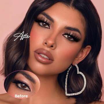 zanlufly Fluffy Lashes Extension Kit 20MM Mink Lashes Clusters Individual Lashes with Lash Bond and Seal and Applicator Thick Eyelashes Extension Kit