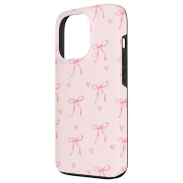 iPhone 13 Pro Floral Coquette Ribbons Bows Flowers Pink Aesthetic Case