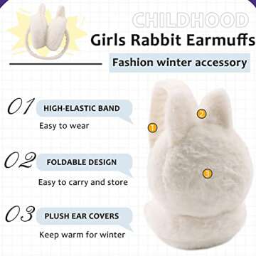 Peecabe Winter Kids Earmuffs Warm Girl Ear Muffs For Toddler Kid Children Earmuff with Cat Ears Girl...