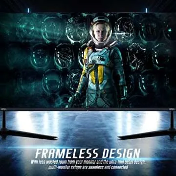 GTEK 24 Inch Gaming Monitor IPS, 165Hz Frameless Display Full HD 1920 x 1080P, IPS Technology 1ms, Supports 144Hz HDR, FreeSync, DisplayPort/HDMI, VESA - F2465P