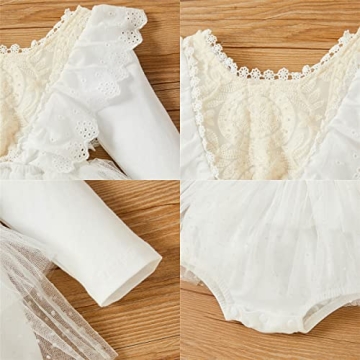 Charming Baby Girl Lace Romper with Headband Set