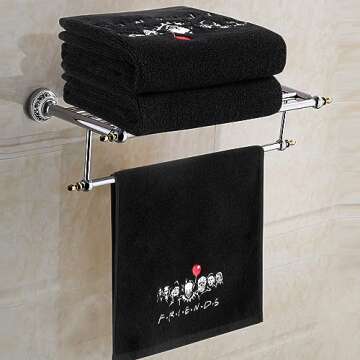 Quera 1 Pack Halloween Hand Towels 100% Cotton Embroidered Premium Luxury Decor Bathroom Decorative ...