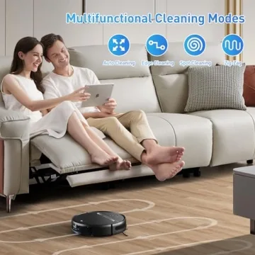 MANVN Robot Vacuum Mop Combo Wi-Fi Self-Charging Ultra Slim