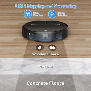 MANVN Robot Vacuum Mop Combo Wi-Fi Self-Charging Ultra Slim