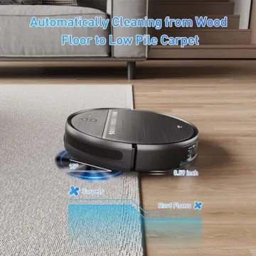 MANVN Robot Vacuum Mop Combo Wi-Fi Self-Charging Ultra Slim