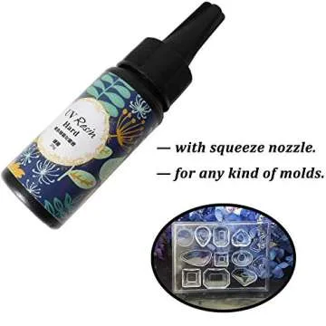 Epoxy UV Resin Clear Hard,ONGHSD UV Jewelry Resin Glue Sunlight Ultraviolet Curing Resin Crystal Liquid for DIY/Kids Craft Jewelry Making Supplies Mold Not Included (25g/0.88oz)