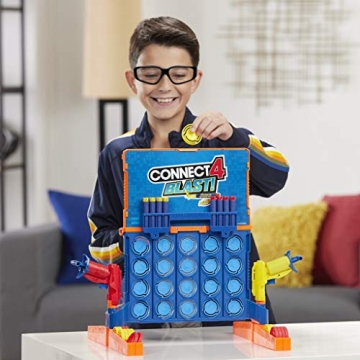 Hasbro Connect 4 Blast Nerf Edition Fast-Paced Game