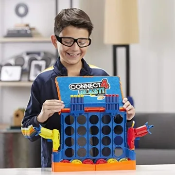 Hasbro Connect 4 Blast Nerf Edition Fast-Paced Game