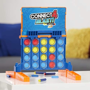 Hasbro Connect 4 Blast Nerf Edition Fast-Paced Game