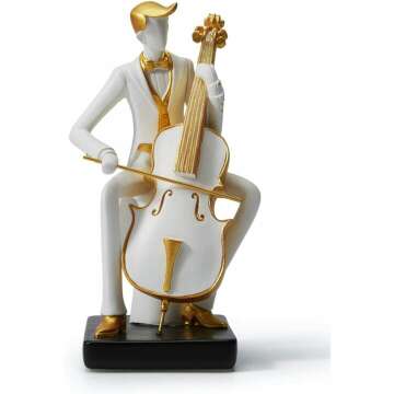 HAUCOZE Musician Figurine Statue - 8.5" Gift