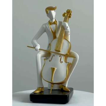 HAUCOZE Musician Figurine Statue - 8.5" Gift