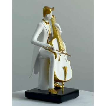 HAUCOZE Musician Figurine Statue - 8.5" Gift
