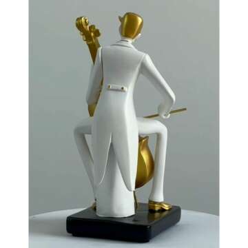 HAUCOZE Musician Figurine Statue - 8.5" Gift