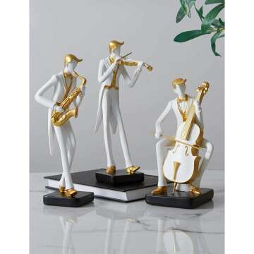 HAUCOZE Musician Figurine Statue - 8.5" Gift