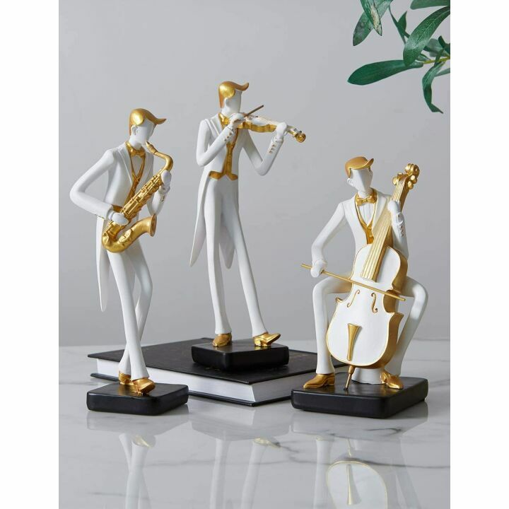 HAUCOZE Musician Figurine Statue - 8.5" Gift