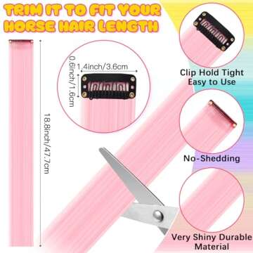 Juexica 23 Pcs Christmas Horse Costume - Unicorn Horn & Colorful Accessories