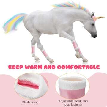 Juexica 23 Pcs Christmas Horse Costume & Unicorn Horn Set