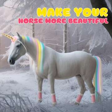 Juexica 23 Pcs Christmas Horse Costume & Unicorn Horn Set