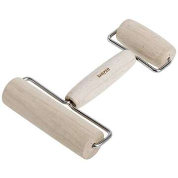 Norpro Wood Pastry/Pizza Roller - 2-in-1 Tool for Baking