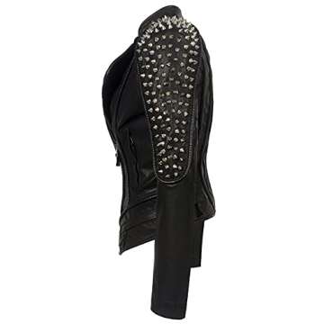 LFSS Women’s Punk Rivet Motorcycle Jacket - Stylish & Durable