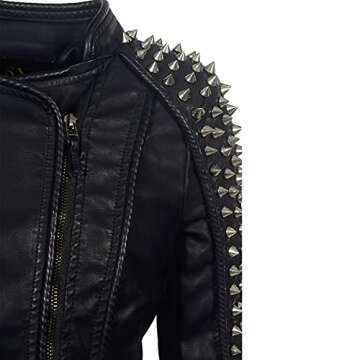 LFSS Women’s Punk Rivet Motorcycle Jacket - Stylish & Durable