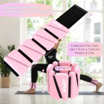 Adjustable Wrist Ankle Weights Set for Enhanced Workout
