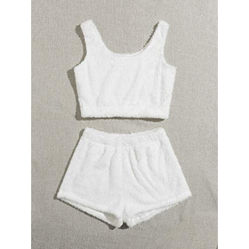 SweatyRocks Women's Fuzzy Pajama Set - Cozy Loungewear