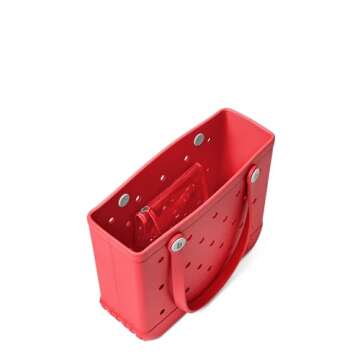 BOGG BAG Small Waterproof Washable Tote for Beach Boat Pool Work Sports 15x13x5.25 - Lightweight Cute Tote Bag